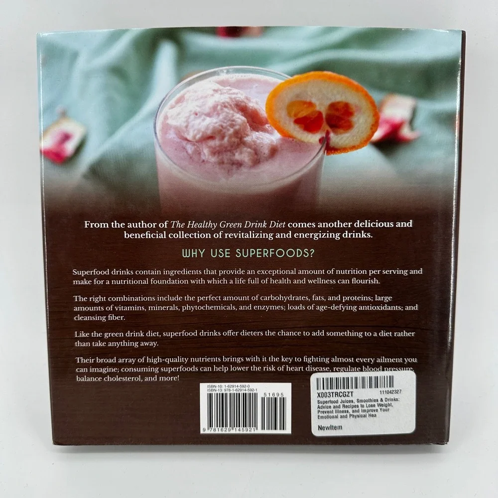 Superfood Juices Smoothies Drinks Jason Manheim Hardcover Health Recipe Book